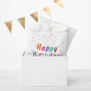 Alles Gute zum Geburtstag - farbenfrohe Sterne und Geschenktütchen