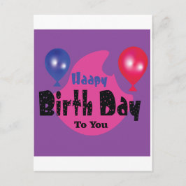 Alles Gute zum Geburtstag – Farbige Feierparty-Ges Postkarte