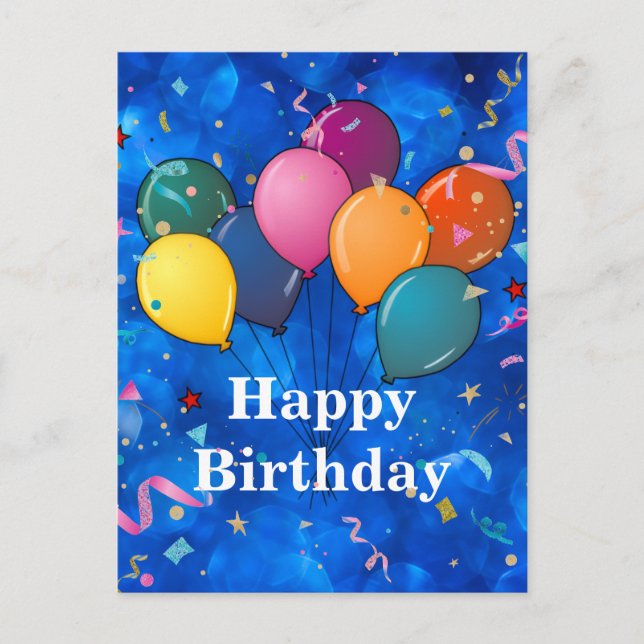 "Alles Gute zum Geburtstag," Feier,  Postkarte (Vorderseite)