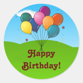 Alles Gute zum Geburtstag! Feierlichkeiten Runder Aufkleber