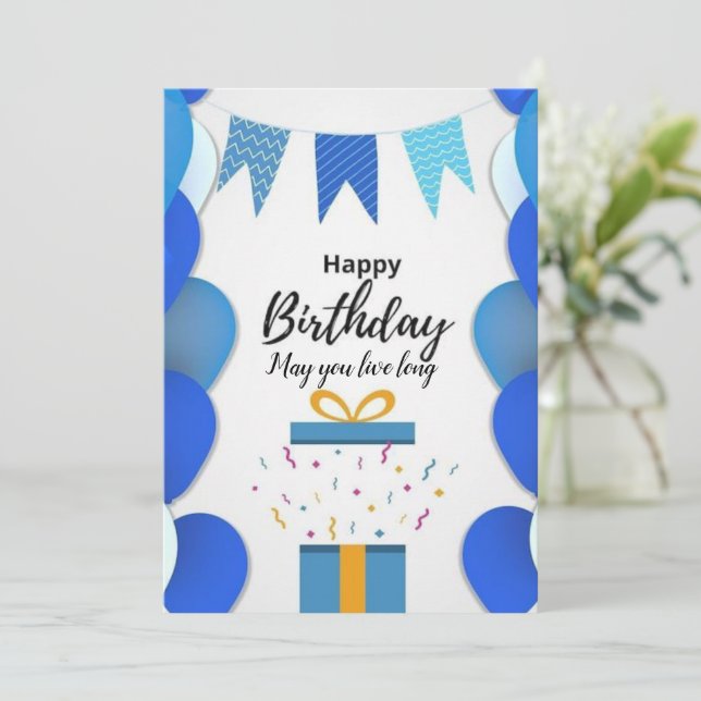 Alles Gute zum Geburtstag Feiertagskarte (Stehend Vorderseite)