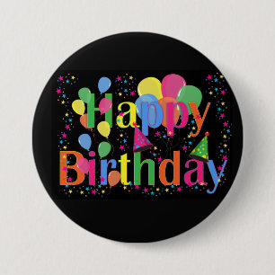 Alles Gute zum Geburtstag, festliche Geburtstagsfe Button