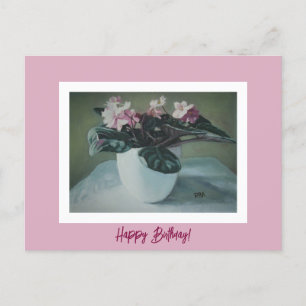 Alles Gute zum Geburtstag Fine-Art Vintage-Rosa-Bl Feiertagspostkarte