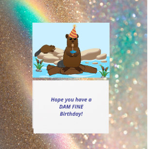 „Alles Gute zum Geburtstag“ Flache Grußkarte