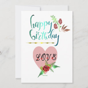 Alles Gute zum Geburtstag Flachkarte Feiertagskarte