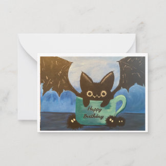 Alles Gute zum Geburtstag Fledermaus Mitteilungskarte
