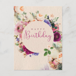 Alles Gute zum Geburtstag fleurs Postkarte