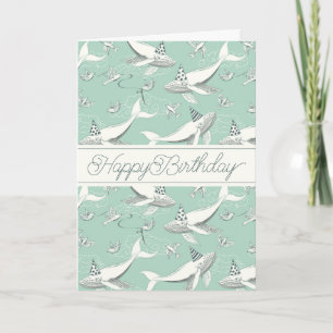 Alles Gute zum Geburtstag Fliegende Wal Geburtst Karte