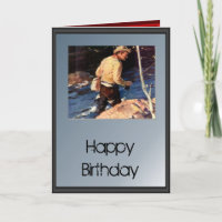 Alles Gute zum Geburtstag - Fliegenfischer am Flus