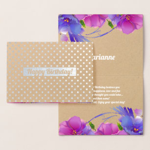 Alles Gute zum Geburtstag. Floral Luxury Folienkarte