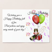 Alles Gute zum Geburtstag Folienkarte