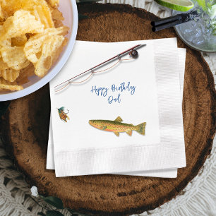 Alles Gute zum Geburtstag Forellenfisch Erwachsene Serviette
