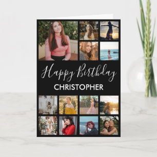 Alles Gute zum Geburtstag Foto Collage 13 Fotos fü Karte