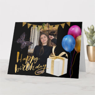 Alles Gute zum Geburtstag Fotokarte – Elegantes Sc Karte