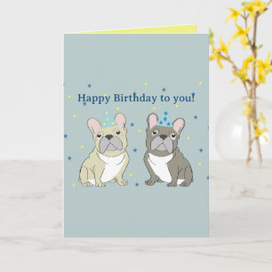 Alles Gute zum Geburtstag Franzose, Bulldogge Karte