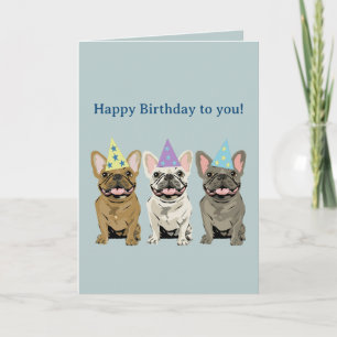 Alles Gute zum Geburtstag Franzose, Bulldogge Karte