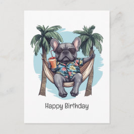 Alles Gute zum Geburtstag Französische Bulldogge a Postkarte
