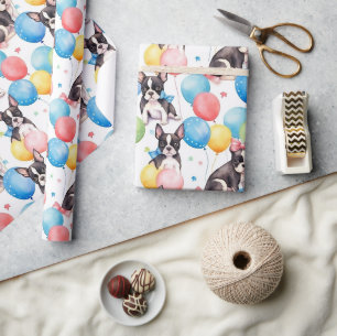 Alles Gute zum Geburtstag Französische Bulldogge Geschenkpapier