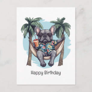 Alles Gute zum Geburtstag Französische Bulldogge i Postkarte