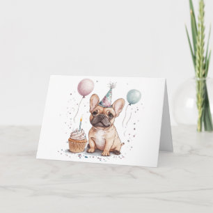 Alles Gute zum Geburtstag Französische Bulldogge Karte