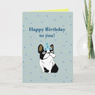Alles Gute zum Geburtstag Französische Bulldogge Karte