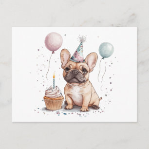 Alles Gute zum Geburtstag Französische Bulldogge Postkarte