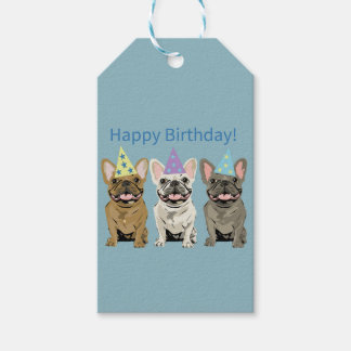 Alles Gute zum Geburtstag! Französische Bulldoggen Geschenkanhänger