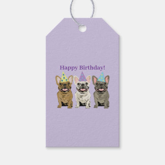 Alles Gute zum Geburtstag! Französische Bulldoggen Geschenkanhänger