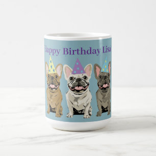 Alles Gute zum Geburtstag! Französische Bulldoggen Kaffeetasse