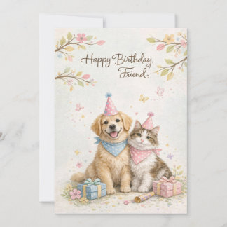 Alles Gute zum Geburtstag Freundschaftskarte | Süß Feiertagskarte