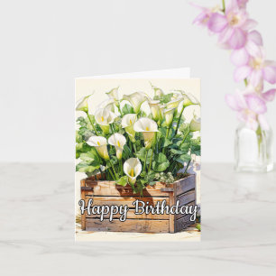 Alles Gute zum Geburtstag Frisch gepflückte Calla- Karte
