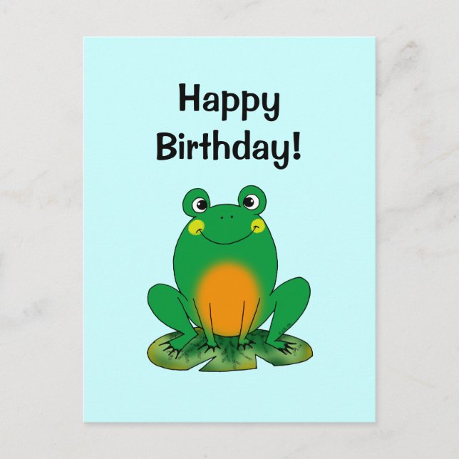 Alles Gute zum Geburtstag! (frog) Postkarte (Vorderseite)