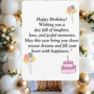 Alles Gute zum Geburtstag - Fröhliche Wünsche, Luf Einladung