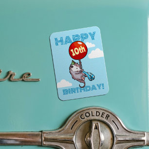 Alles Gute zum Geburtstag! Füge das Alter Opossum  Magnet
