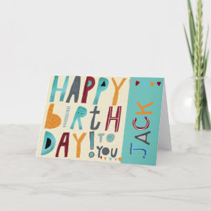 Alles Gute zum Geburtstag - Funky Girl Boy Dunkles Karte