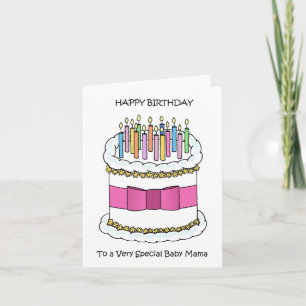 Alles Gute zum Geburtstag für Baby Mama Karte