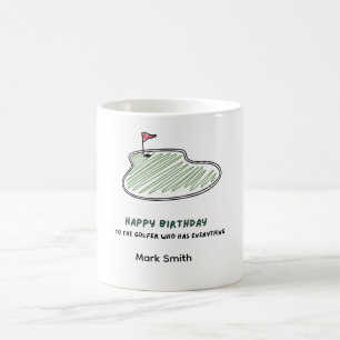Alles Gute zum Geburtstag für den Golfer, der alle Kaffeetasse