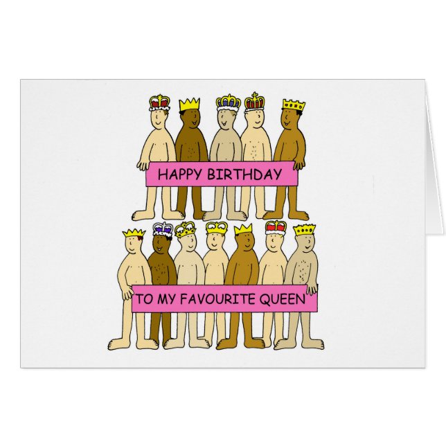 Alles Gute zum Geburtstag für die Lieblingskönigin (Vorderseite (Horizontal))