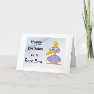 Alles Gute zum Geburtstag für einen seltenen Vogel Karte