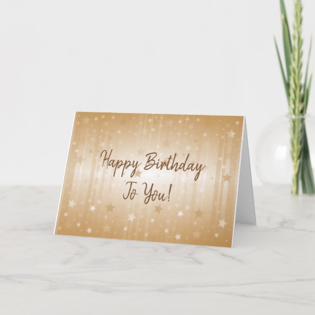Alles Gute zum Geburtstag für Euch Gold Stars Card Karte (Vorderseite)