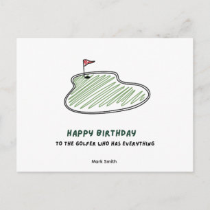 Alles Gute zum Geburtstag für Golfer, die alles ha Postkarte