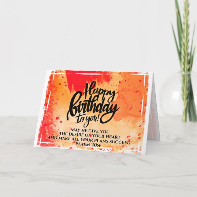 Alles Gute zum Geburtstag für Ihr Bibelverse Karte (Vorderseite)