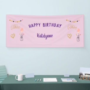 Alles Gute zum Geburtstag für ihre personalisierte Banner