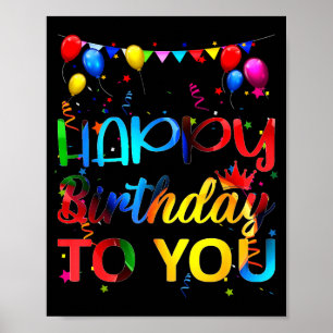 Alles Gute zum Geburtstag für Kinder Erwachsene Ge Poster