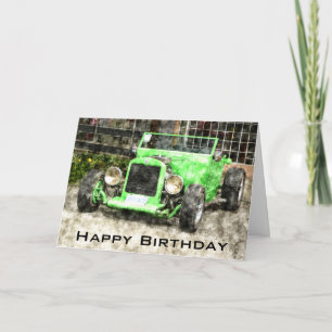 Alles Gute zum Geburtstag für Mann Klassiker Auto Karte