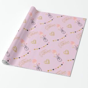 Alles Gute zum Geburtstag für sie Geschenkpapier