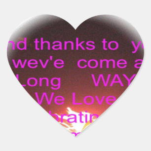 Alles Gute zum Geburtstag für Sie Kunst drucken Herz-Aufkleber