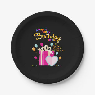 Alles Gute zum Geburtstag für Sie Papier Teller