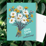 Alles Gute zum Geburtstag Gänseblümchenstrauß Postkarte<br><div class="desc">Passen Sie diese Karte mit Ihrem eigenen Text auf der Vorder- und Rückseite an! Klicken Sie auf "Personalisieren",  um den Text zu bearbeiten,  der auch in mehreren Sprachoptionen verfügbar ist. Karo meinen Shop für mehr oder lass mir wissen,  wenn Sie etwas Angewohntes wollen!</div>