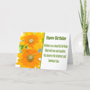 Alles Gute zum Geburtstag Gelbe Gänseblümchen Kart Karte